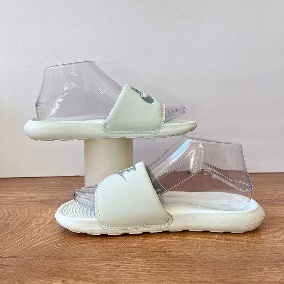 Nike Benassi JDI Grayish Green Swoosh Slide Sandals CN9677-300 Women's Size US 6 - Picture 6 of 9